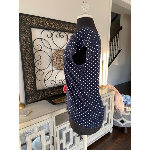 Blue and White Polka Dot Shirt (Medium) - Picture 3 of 4